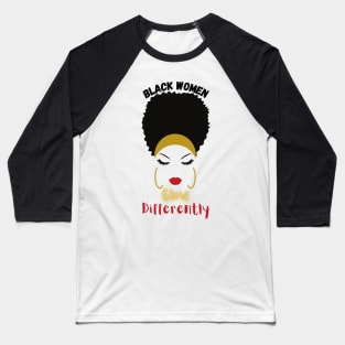 Black Women Glow Baseball T-Shirt